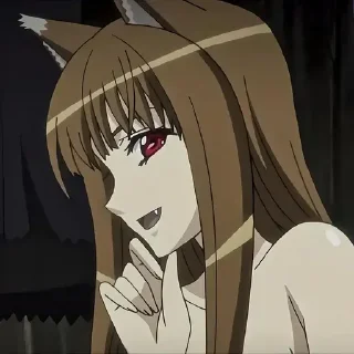 Волчица и пряности @anime_stickerr