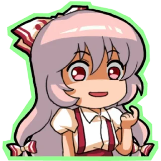 Fujiwara no Mokou @Anak_kucing_stiker
