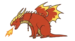 Red Dino @stickersb2b