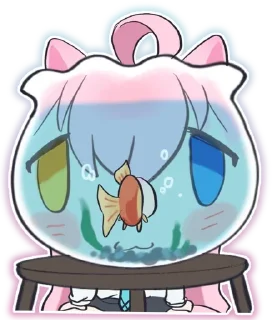 Takanashi Hoshino (chibi) @Anak_kucing_stiker