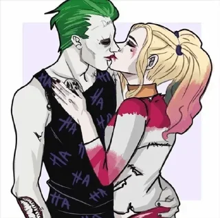 joker and harley love story @stickersb2b