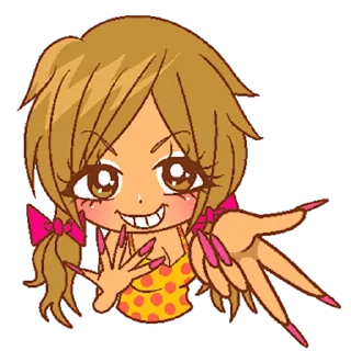 2000's gyaru  ♡  @ririmoji
  by Bisuko Ezaki (line)