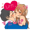 snuggling sticker :: @line_stickers
