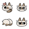 Siamese Cat Azuki Emoji