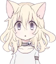 White Cat Girl :: @line_stickers