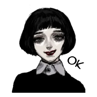 Грустная девочка @tg_sticks