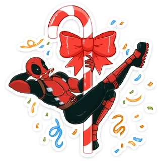 Дэдпул и Новый год :: @stickroom