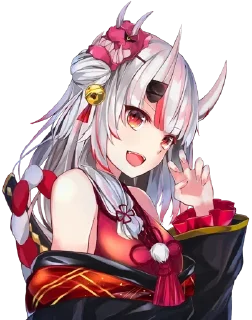 Nakiri Ayame @Anak_kucing_stiker