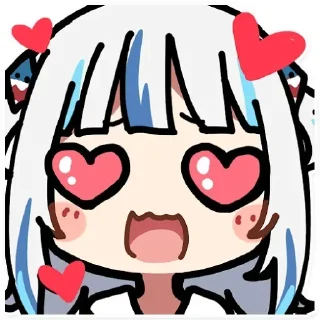 Gawr Gura by @anime_stickerr