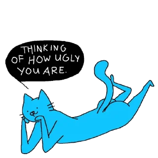 Cat absolutelly blue @stickersb2b