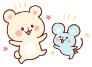 bear & bunny | @cutestickers4you