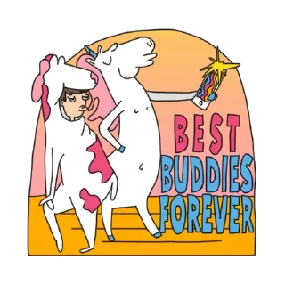 Unicorn my best friend @stickersb2b