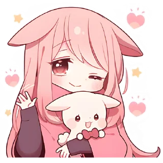 Розовая зайка @Nyasticks