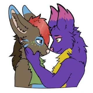 Blue Fluffy @stickersb2b