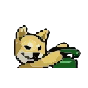 Animated Pixel Dog @stickersb2b
