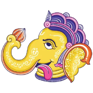 Funky Pattachitra Ganesha