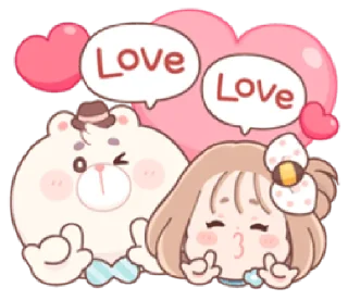 Honey & Bear | @cutestickers4you