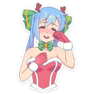 Новогодняя Юко • @TgSticker