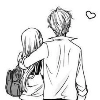 B/W Manga love ~ @Stickerabad