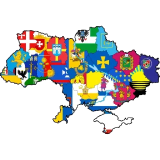 Flag Map Ukrainian Region