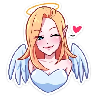 Ангелица без надписей @TgSticker