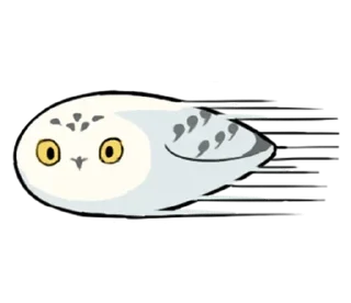 Energetic Snowy Owls (@TgSticker)