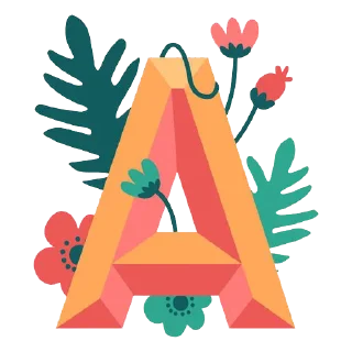 Nature Alphabet @PunjabiSticker