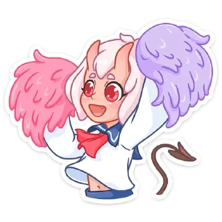 Школьница Они-тян @TgSticker