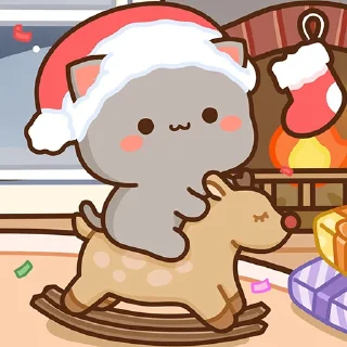 all @mochipeachcats stickers, Winter&Holidays