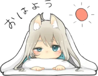 Nekomimikko's yuruhuwa • @punipuni_stickers