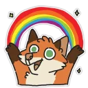 Rainbow Fox @stickersb2b