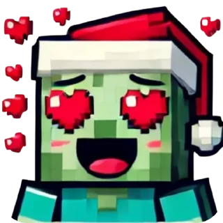 Новогодний зомби (@StickersMinecraft)