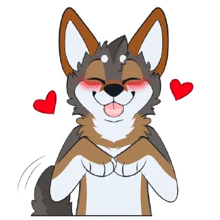 Red Wolf Stickers by pulexart.com