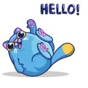 Fat Blue Cat @stickersb2b