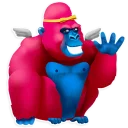 Pink Gorilla (@addstickers|Stickergram.ru)