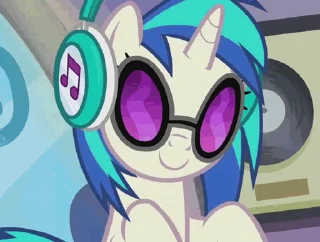 DJ Pon-3 & Octavia Melody | @MLP_AnimatedStickers