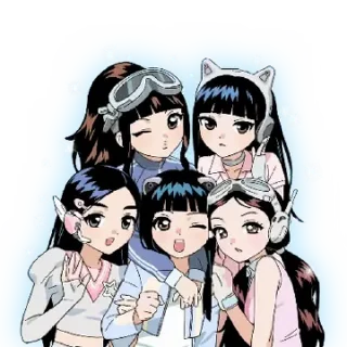 NewJeans Illustration kakao Emoticon🌟 @NJZSTICKE