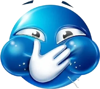Blue face emoji @xkysluv