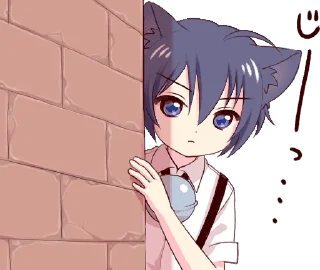 Boy of the Black Cat Animated :: @line_stickers