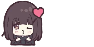Menhera-chan. Emoji :: @line_stickers