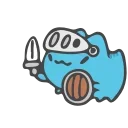 Animated Blue Cat @stickersb2b
