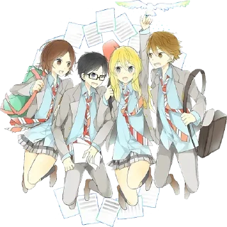 Your Lie in April @animestickerchannel