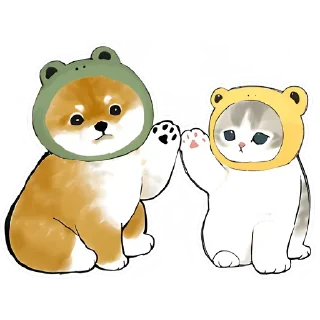 Шиба и Нян котик @TgSticker