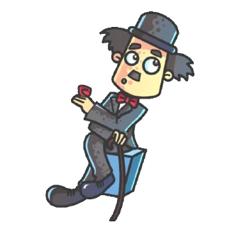 Charlie Chaplin for @stickerstgrm