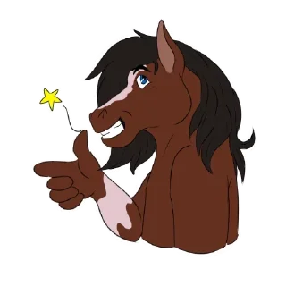 Wild Horse and Dog @stickersb2b