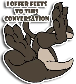 Foot Fluffy @stickersb2b