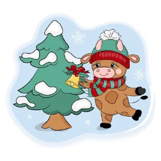 Корова @stickerus