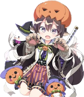 Anime Halloween @Anak_kucing_stiker