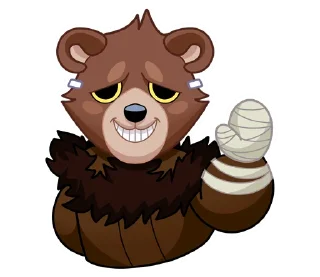 Медвежутка без надписей @TgSticker