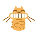 Orange Catto :: @Stickers_Chaos